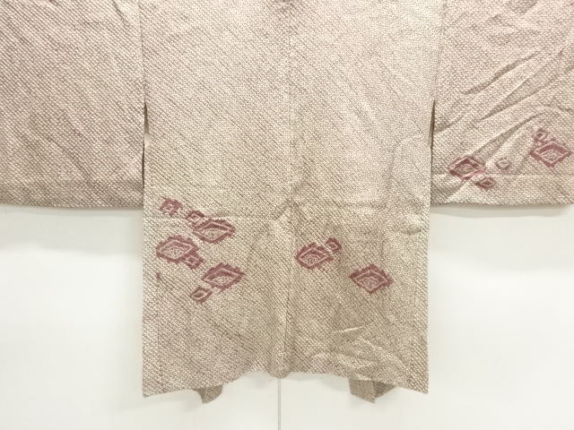 JAPANESE HAORI / ALL SHIBORI / RHOMBUS & FLOWER
